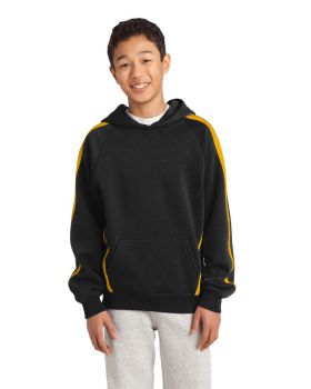 Sport Tek YST265 Youth Sleeve Stripe Pullover Hooded Sweatshirt