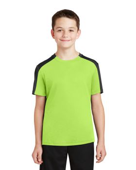 'Sport Tek YST354 Youth Posicharge Competitor Sleeve-Blocked Tee'