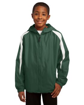 'Sport Tek YST81 Youth Fleece-Lined Colorblock Jacket'