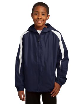 'Sport Tek YST81 Youth Fleece-Lined Colorblock Jacket'