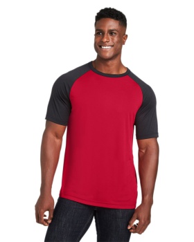 'Team 365 TT62 Unisex Zone Colorblock Raglan T Shirt'