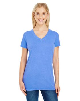 'Threadfast Apparel 230B Ladies Pigment-Dye Short-Sleeve V-Neck T-Shirt'