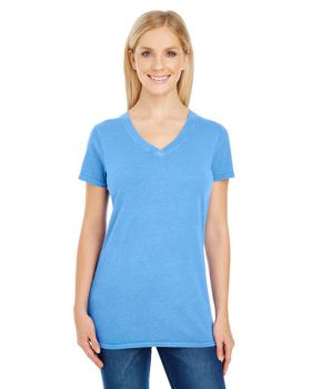 Threadfast Apparel 230B Ladies Pigment-Dye Short-Sleeve V-Neck T-Shirt
