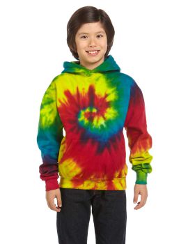 Tie-Dye CD877Y Youth Tie-Dyed Pullover Hooded Sweatshirt