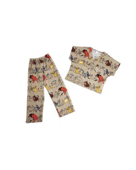 Tooniforms Baby Boys Kids Top and Pant Scrub Set/_Buttons and Bows/_M,6620C