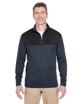 'UltraClub 8233 Adult Cool & Dry Sport Colorblock Quarter-Zip Pullover'