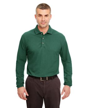 UltraClub 8532 Adult Long Sleeve Classic Pique Polo Shirt