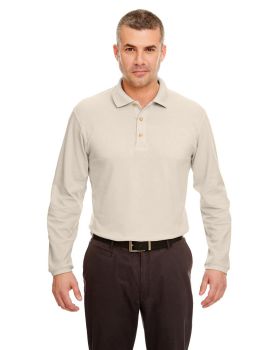 UltraClub 8532 Adult Long Sleeve Classic Pique Polo Shirt