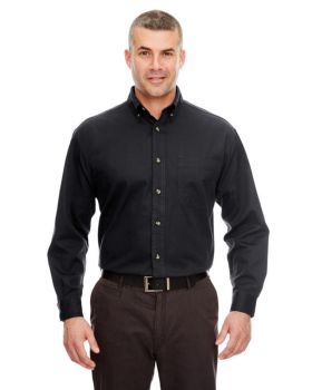 UltraClub 8960C Adult Cypress Long-Sleeve Twill with Pocket