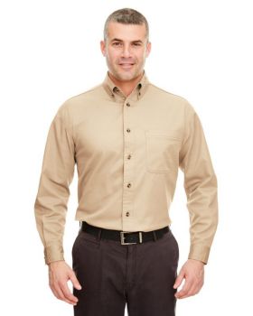 'UltraClub 8960C Adult Cypress Long-Sleeve Twill with Pocket'