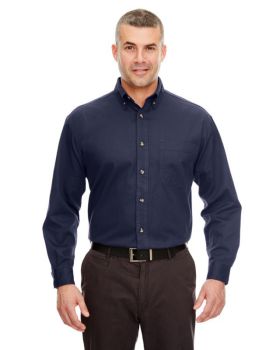'UltraClub 8960C Adult Cypress Long-Sleeve Twill with Pocket'