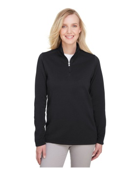 UltraClub UC792W Ladies' Coastal Pique Fleece Quarter Zip