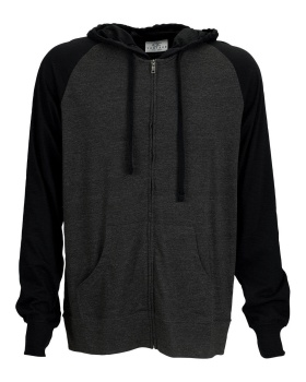 'Vantage 3295 Full-Zip Two-Tone Jersey Knit Hoodie'