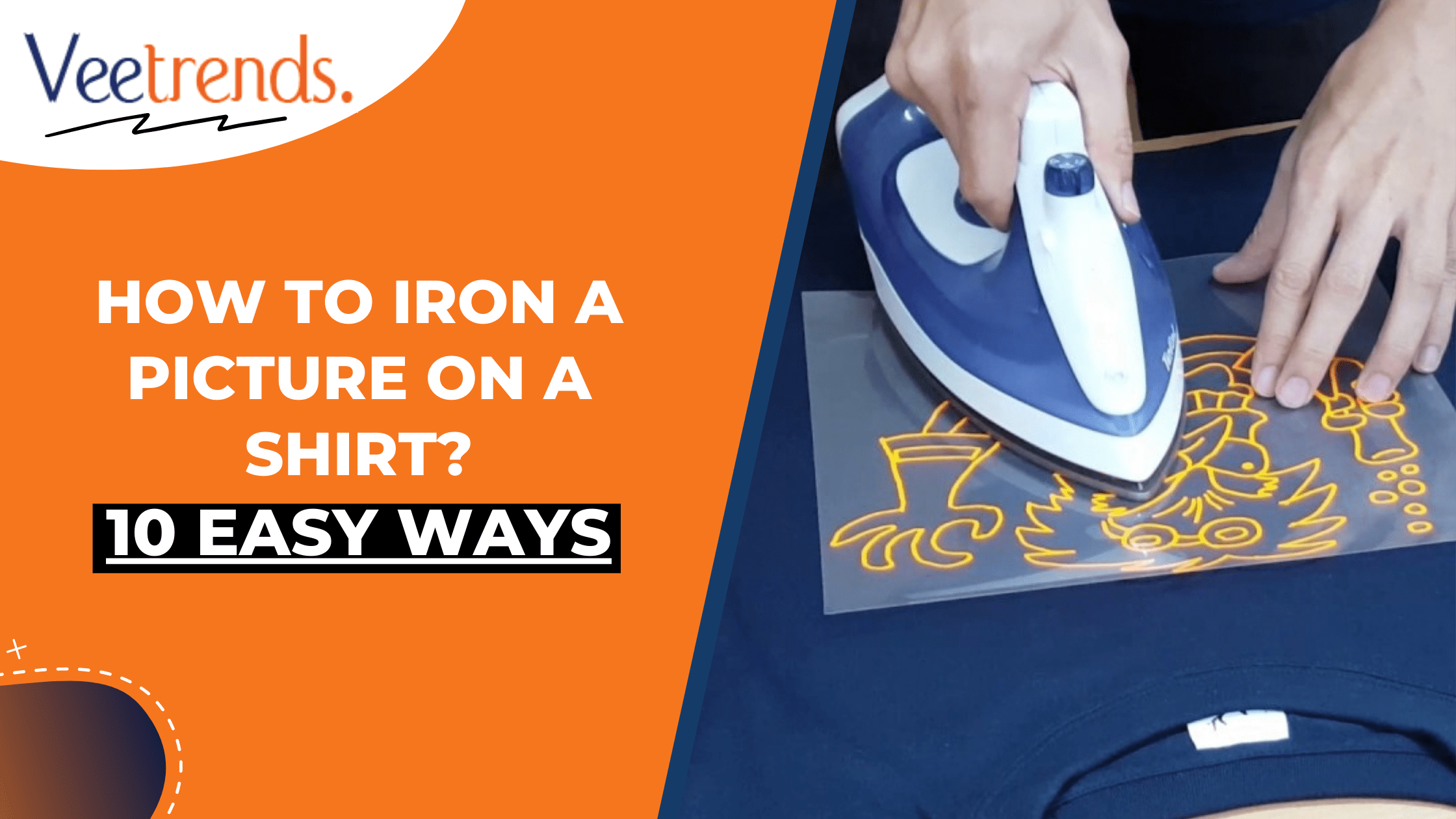 The 3rd method to remove iron on transfer paper printed on tshirt