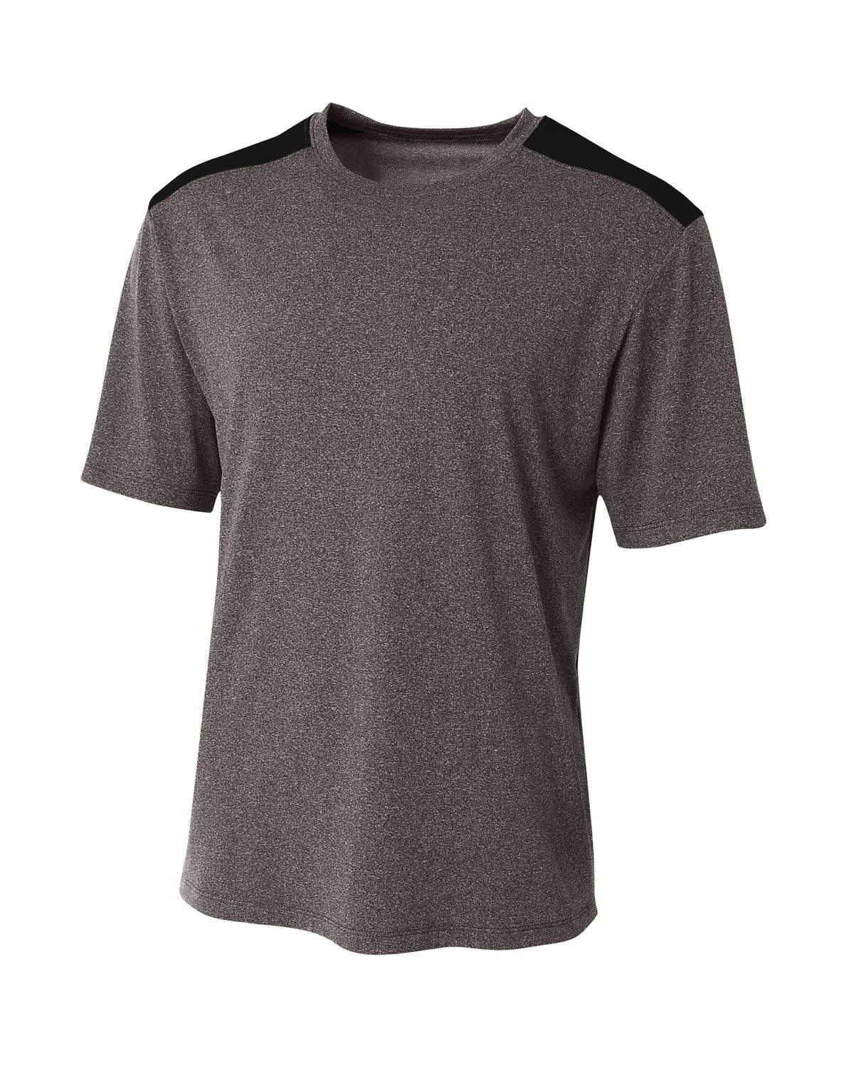 'A4 N3100 Men's Tourney Heather Color Block T-Shirt'