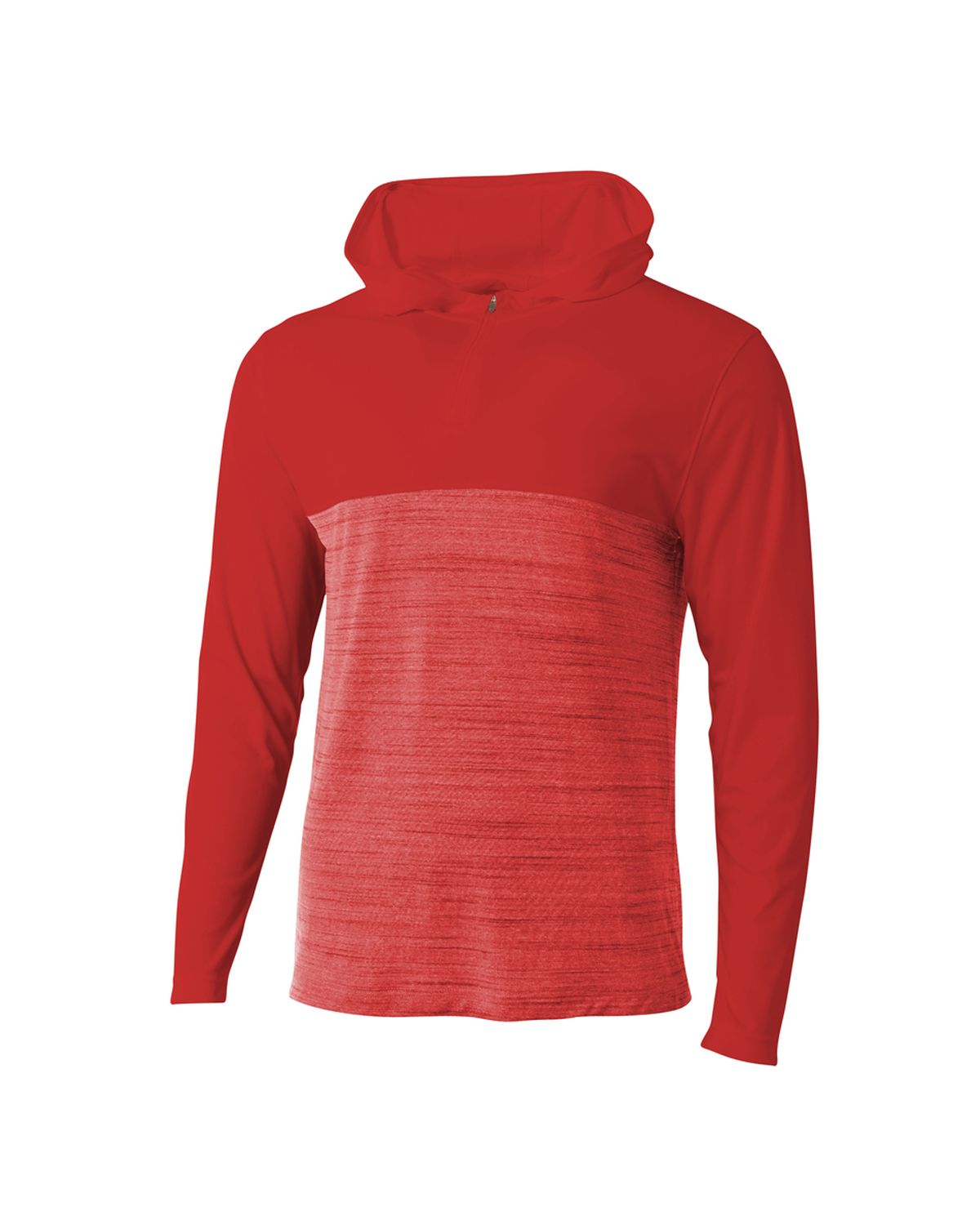'A4 N4013 Men's Slate Quarter Zip Hoodie'