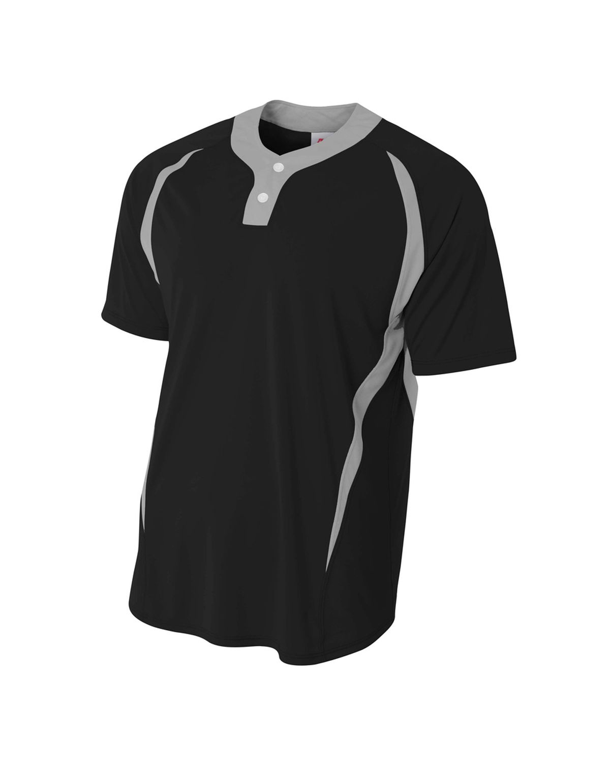 'A4 N4229 Men's 2-Button Color Blocked Jersey'