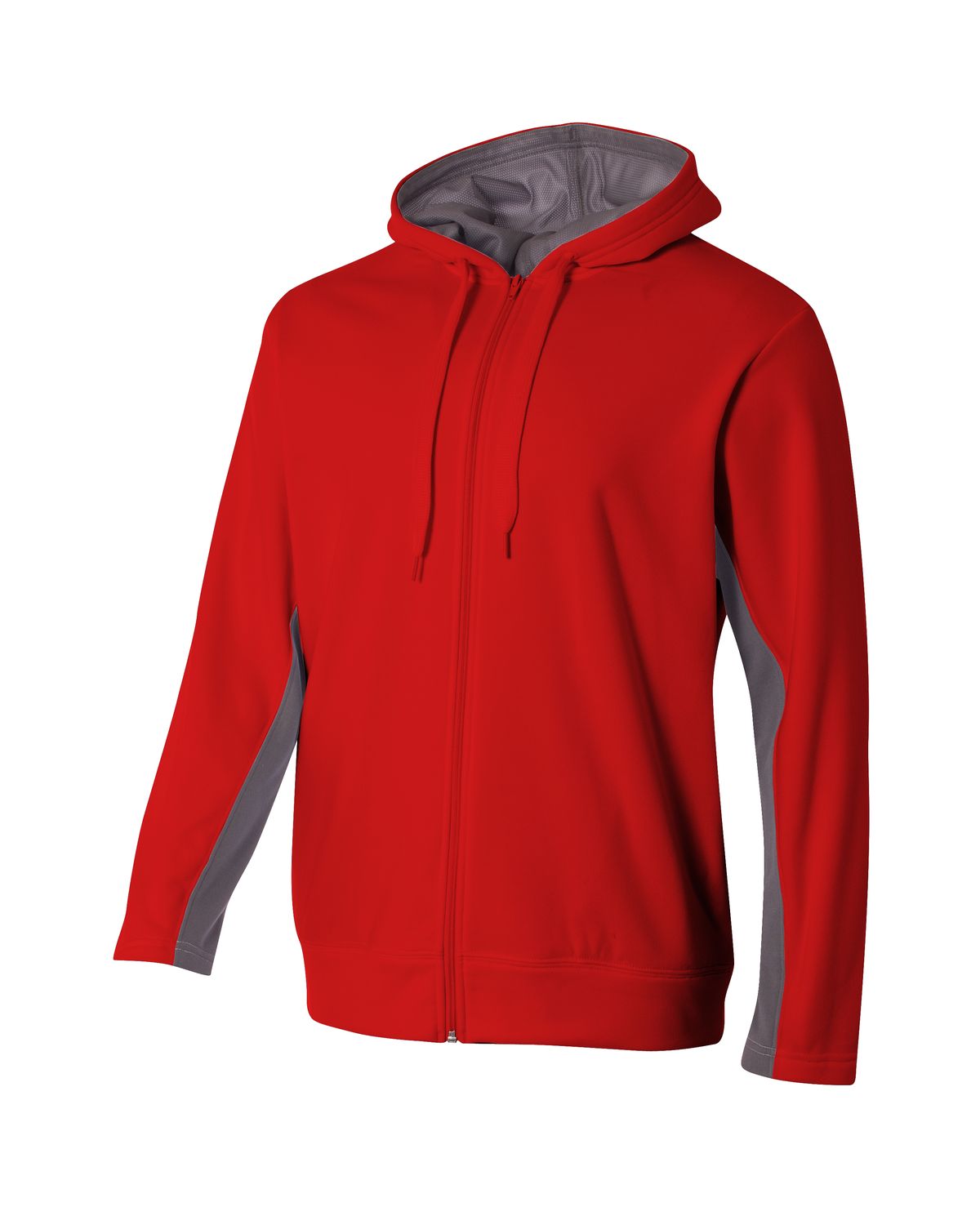 'A4 N4251 Adult's Tech Fleece Full Zip Hooded Sweatshirt'