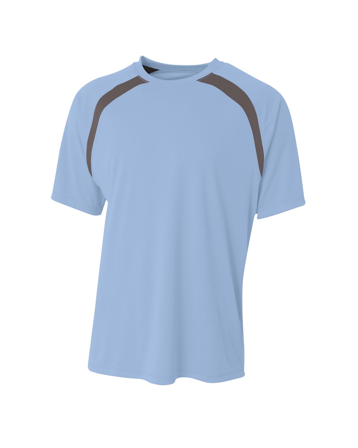 'A4 NB3001 Boy's Spartan Short Sleeve Color Block Crew Neck T-Shirt'