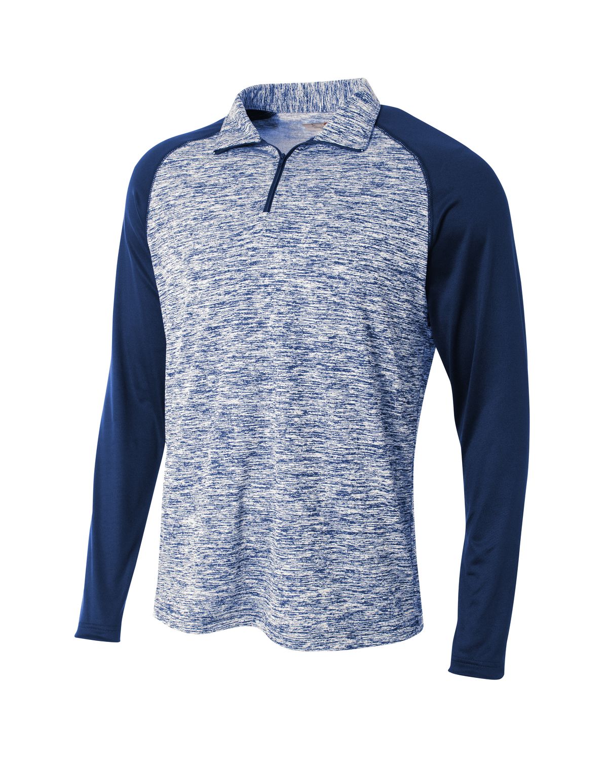 'A4 NB4249 Boy's Quarter Zip Space Dye'