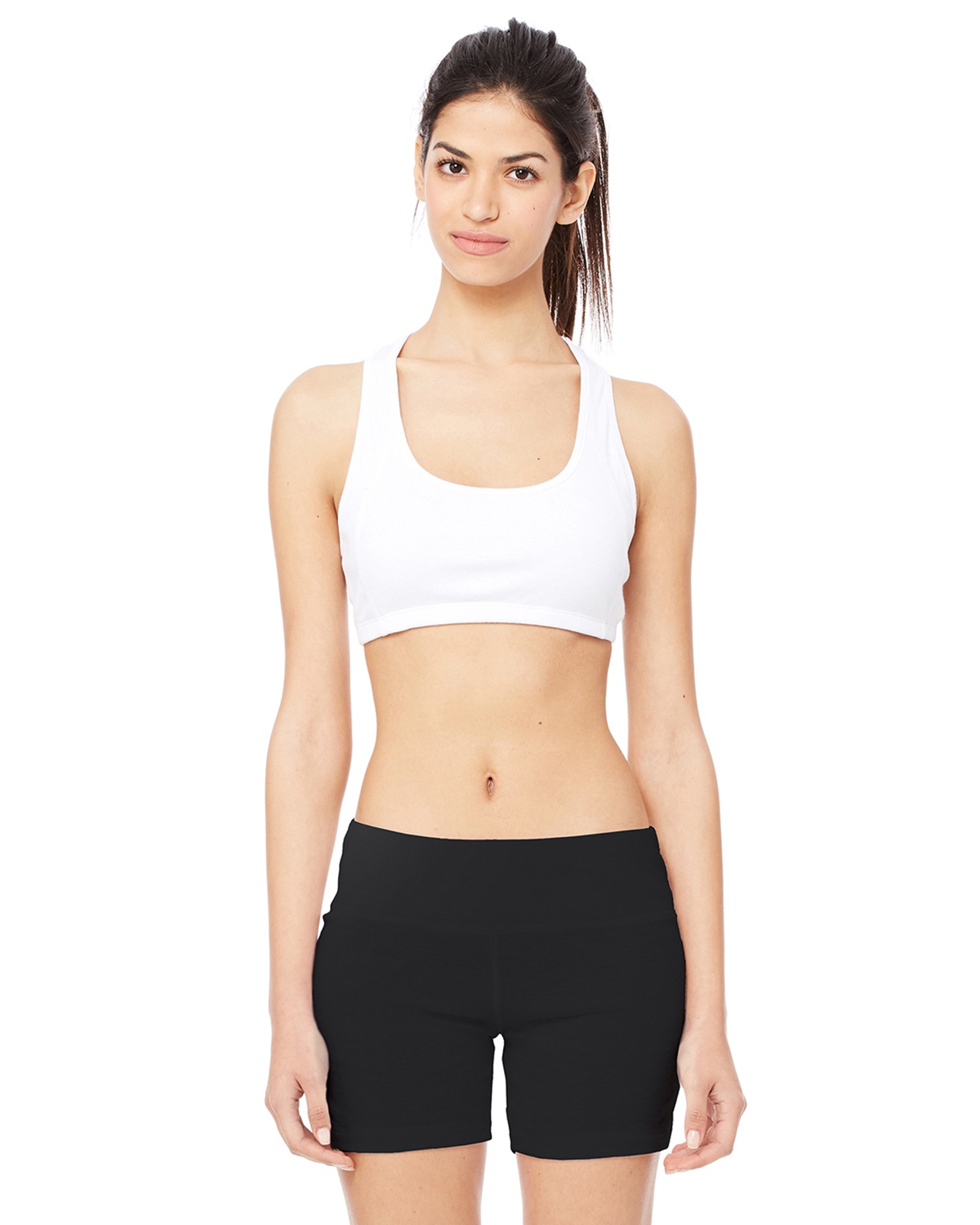 ladies white sports bra