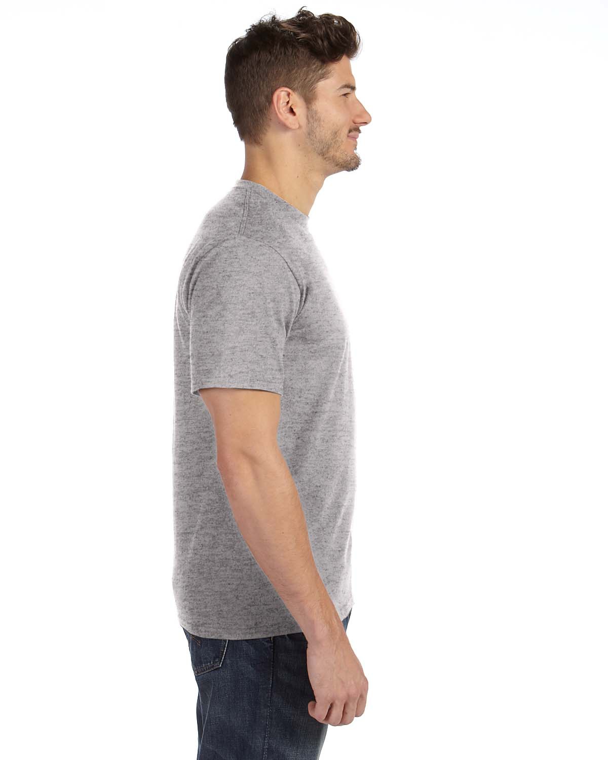 Anvil Adult Double-Needle Neck Midweight Pocket t Shirt