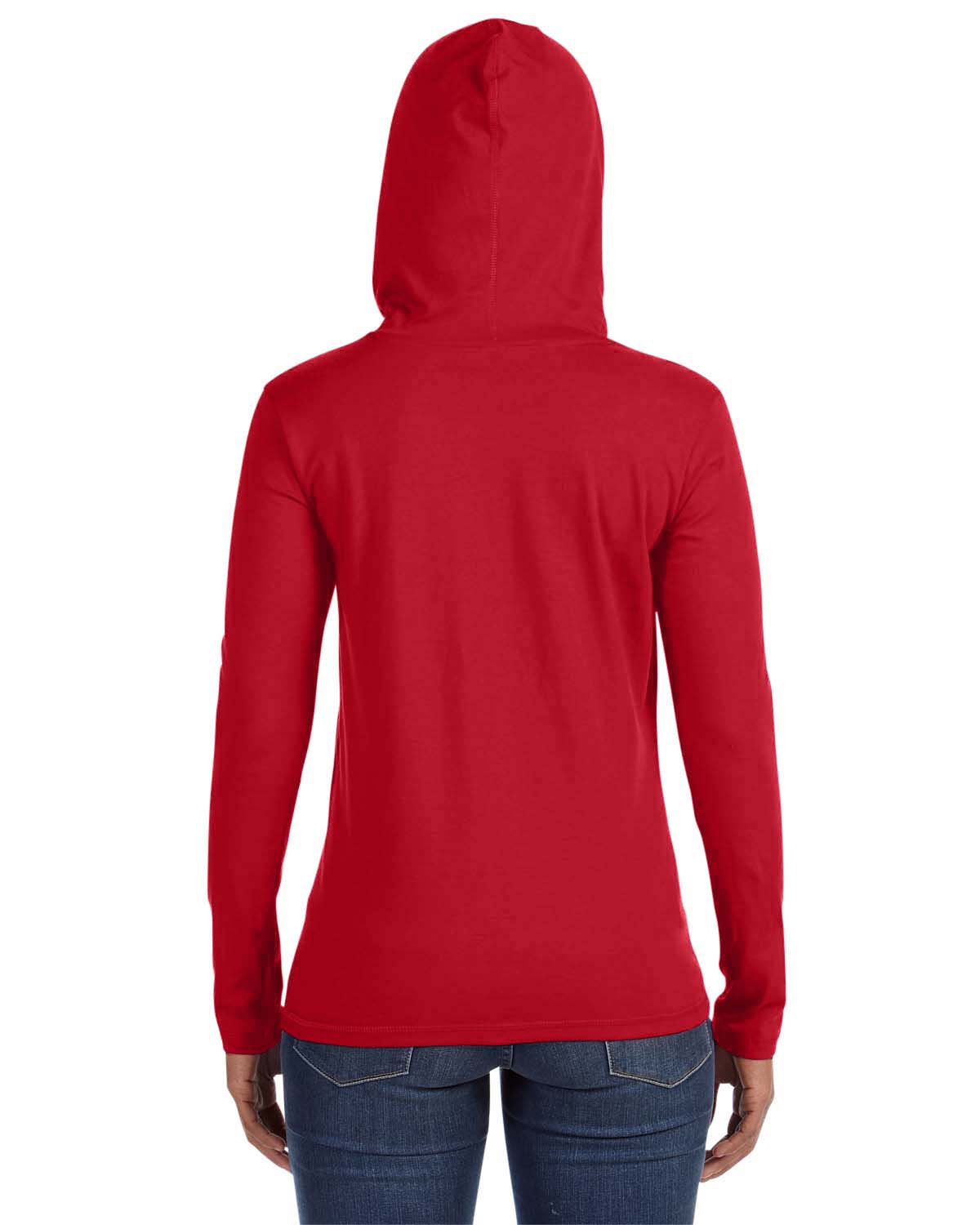 'Anvil 887L Ladies' Long Sleeve Ring Spun Cotton Hooded T-Shirt'