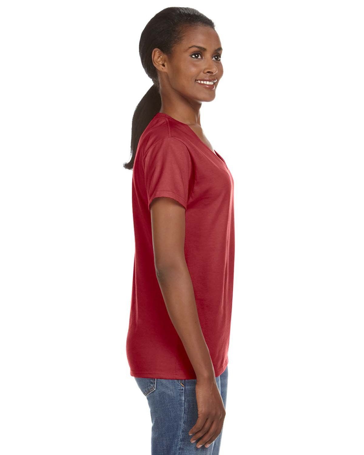 Anvil 88VL Ladies Ring Spun Cotton V-Neck T-Shirt-Veetrends.com
