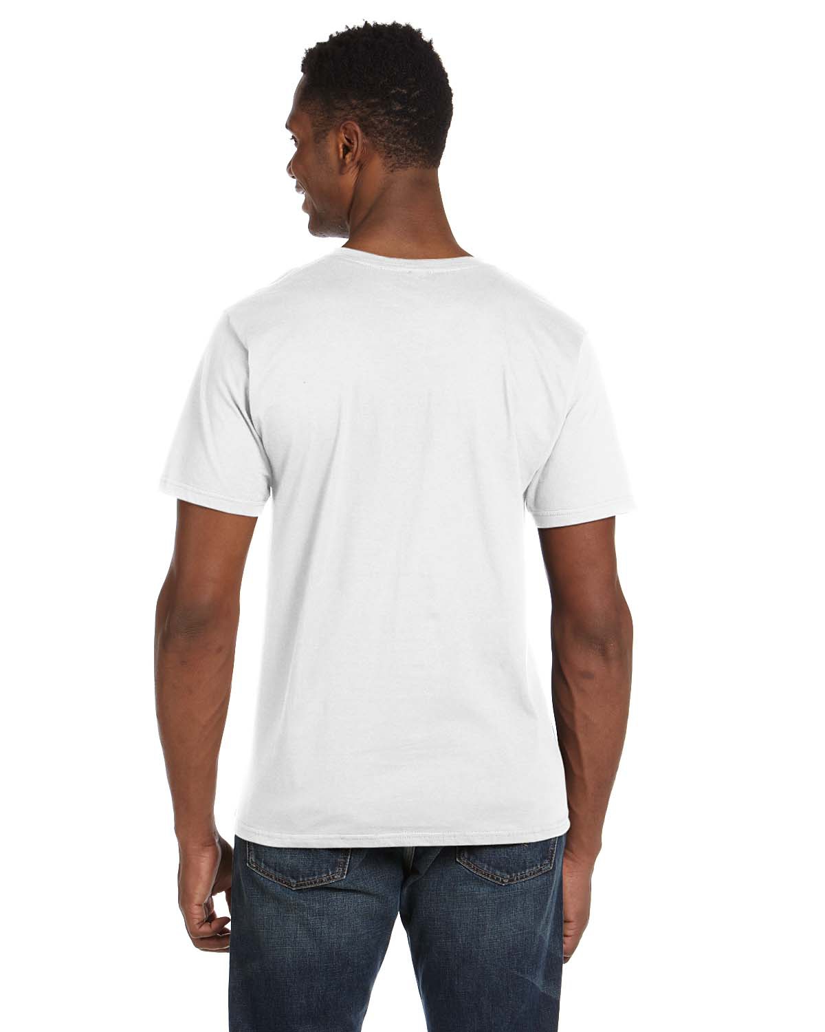 'Anvil 982 Men's V Neck Ring Spun Cotton T-Shirt'