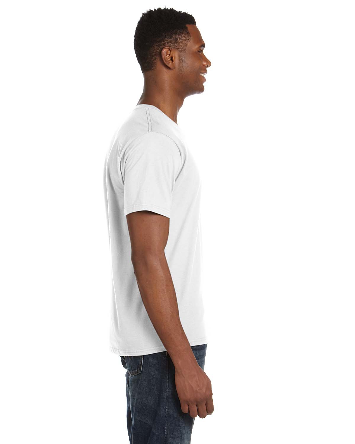 'Anvil 982 Men's V Neck Ring Spun Cotton T-Shirt'