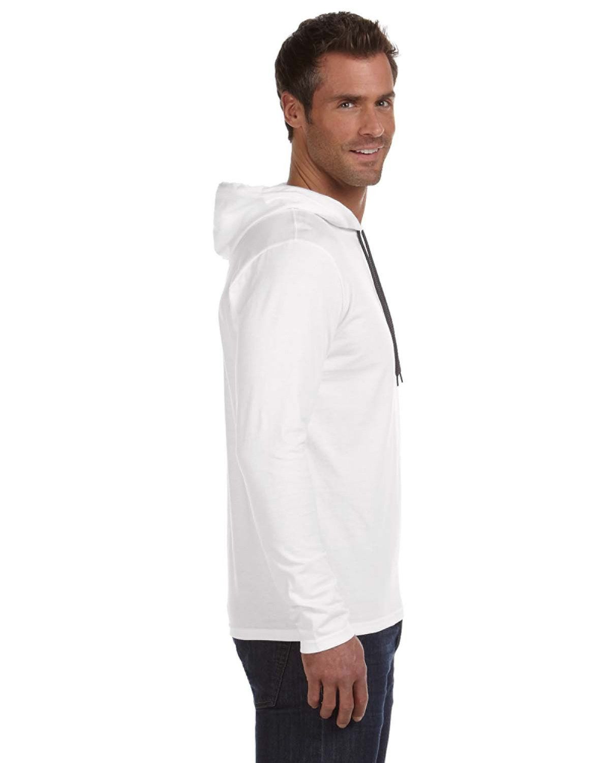 'Anvil 987AN Men's Lightweight Long Sleeve Hooded T-Shirt'