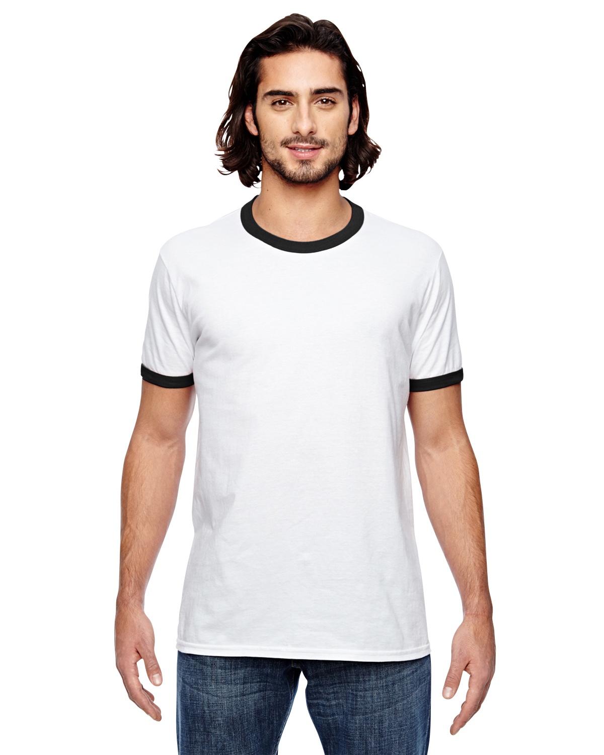 'Anvil 988AN Men's Lightweight Ringer T-Shirt'