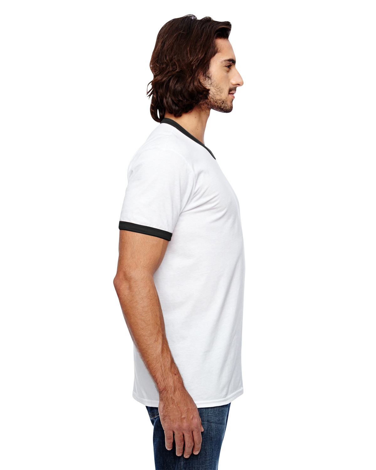 'Anvil 988AN Men's Lightweight Ringer T-Shirt'