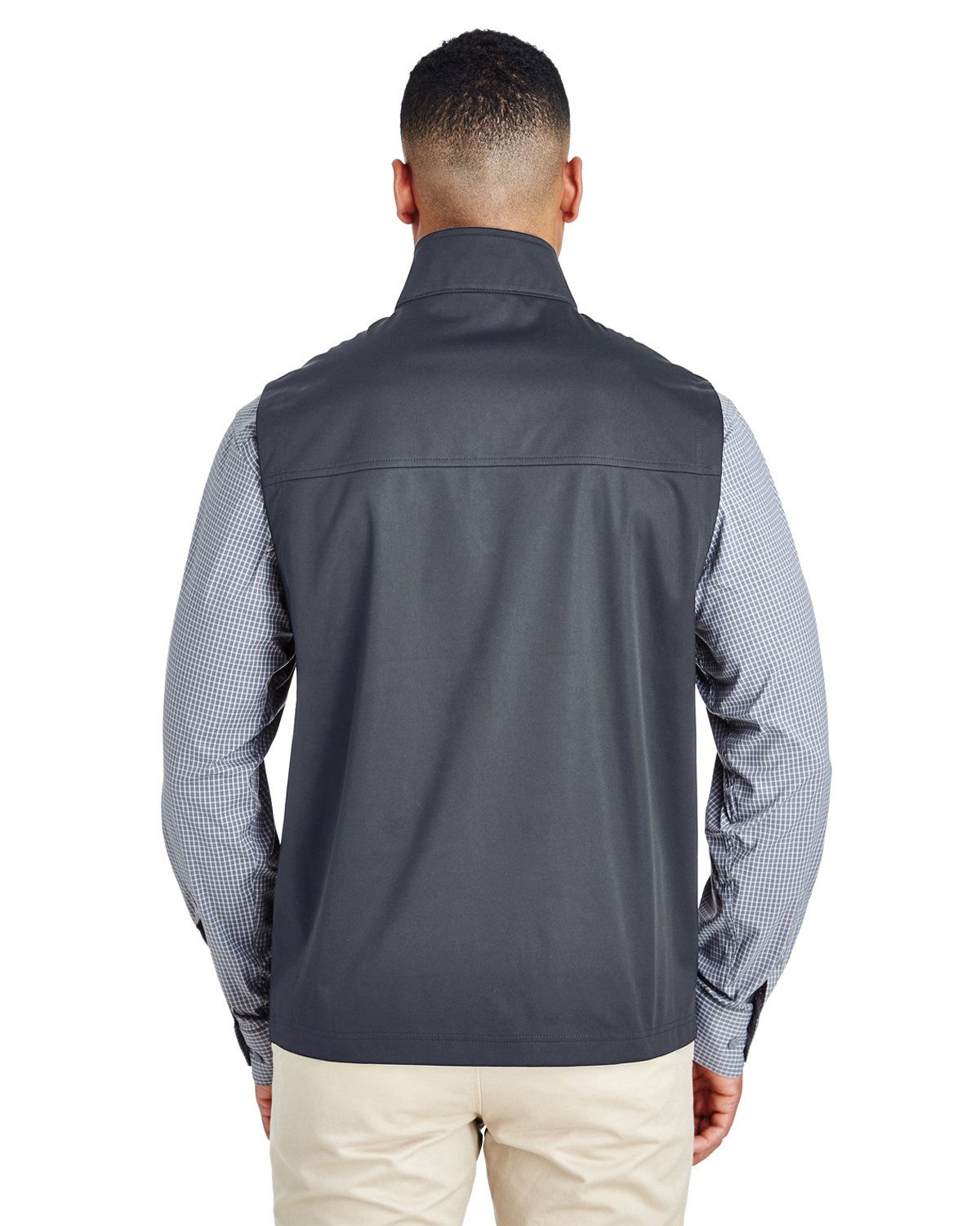 'Core365 CE709 Men's Techno Lite Three Layer Knit Tech Shell Quarter Zip Vest'