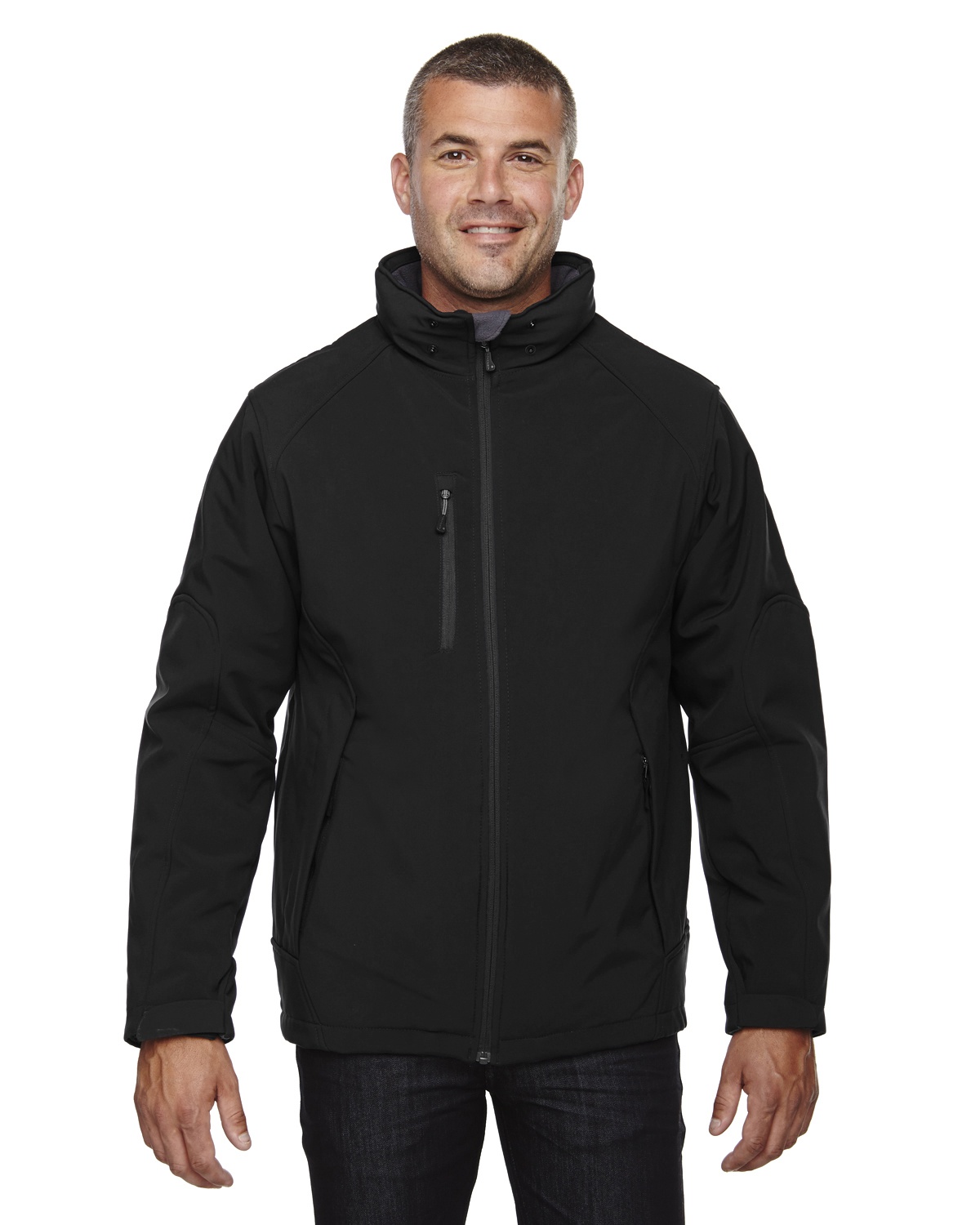 Black 703 Small North End Mens Soft Shell Technical Jacket
