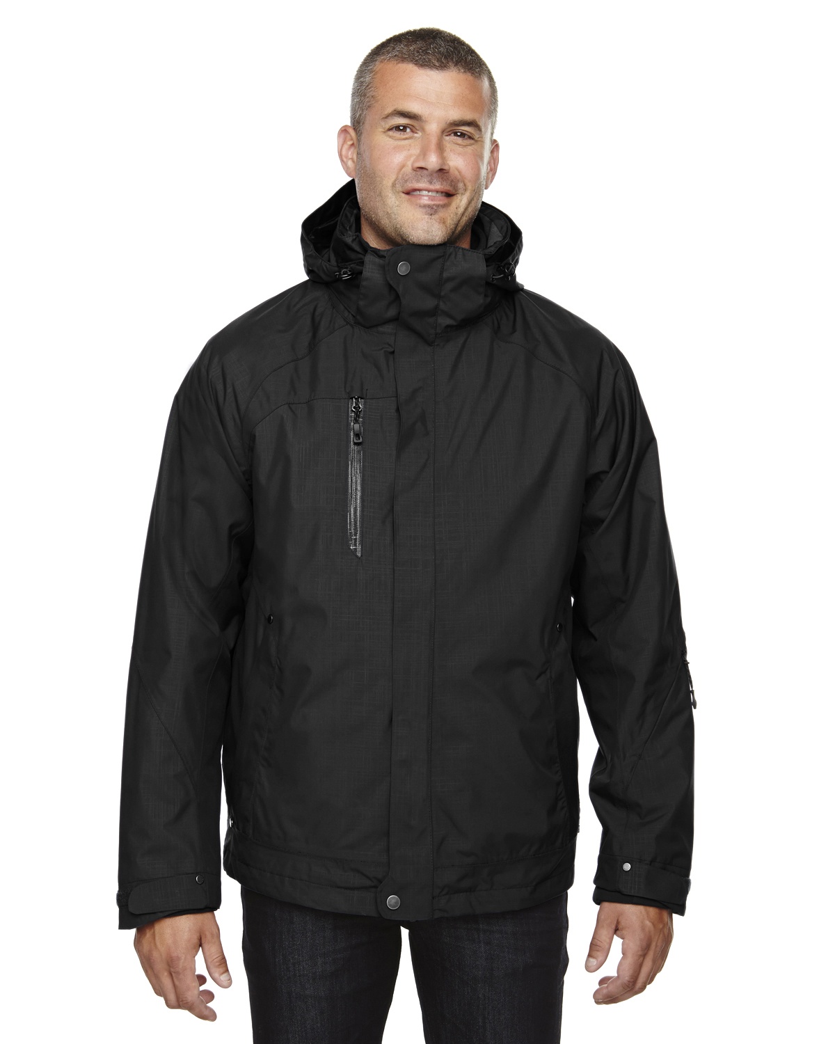 Black 703 Small North End Mens Soft Shell Technical Jacket