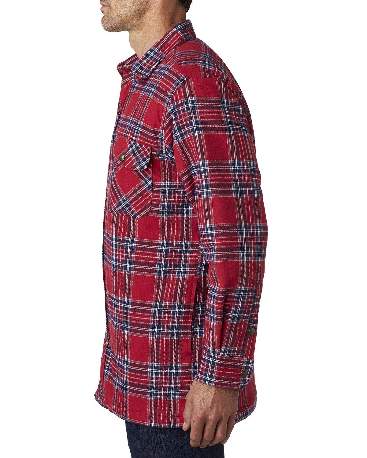 'Backpacker BP7002 Men's Flannel Shirt Jacket with Quilt Lining'