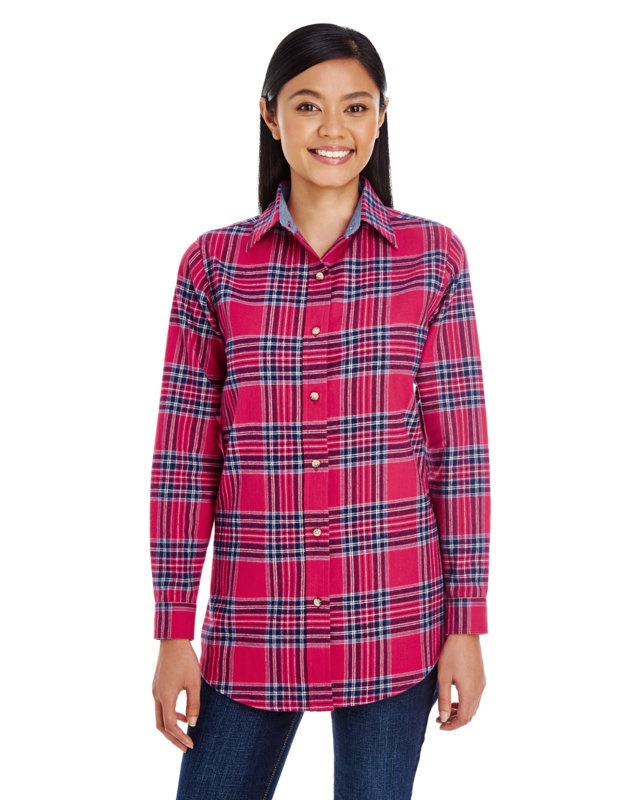 Backpacker BP7030 Ladies' Yarn-Dyed Flannel Shirt-Veetrends.com