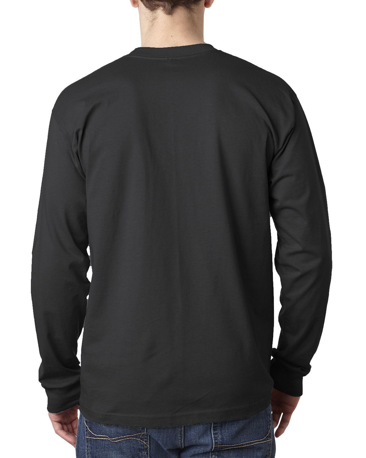 'Bayside BA8100 Adult Cotton Long Sleeve Pocket T-Shirt'