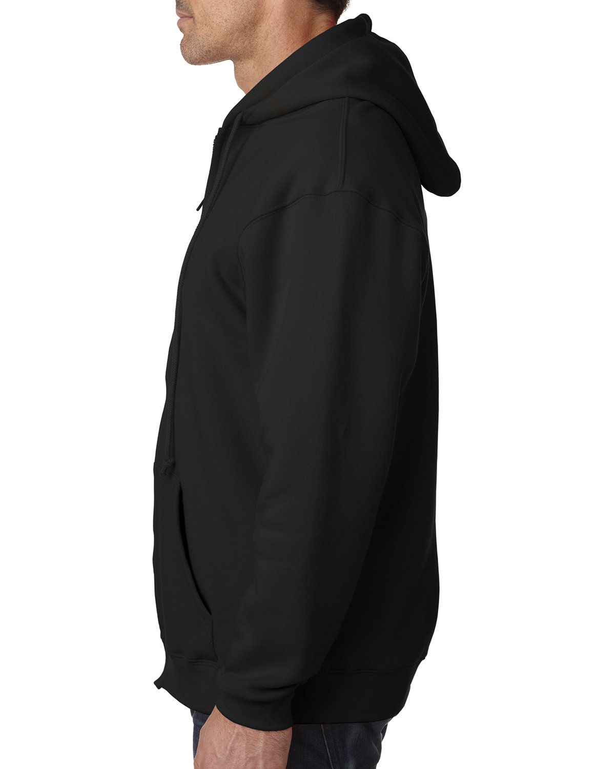 'Bayside BA900 Adult Full-Zip Hooded Sweatshirt'