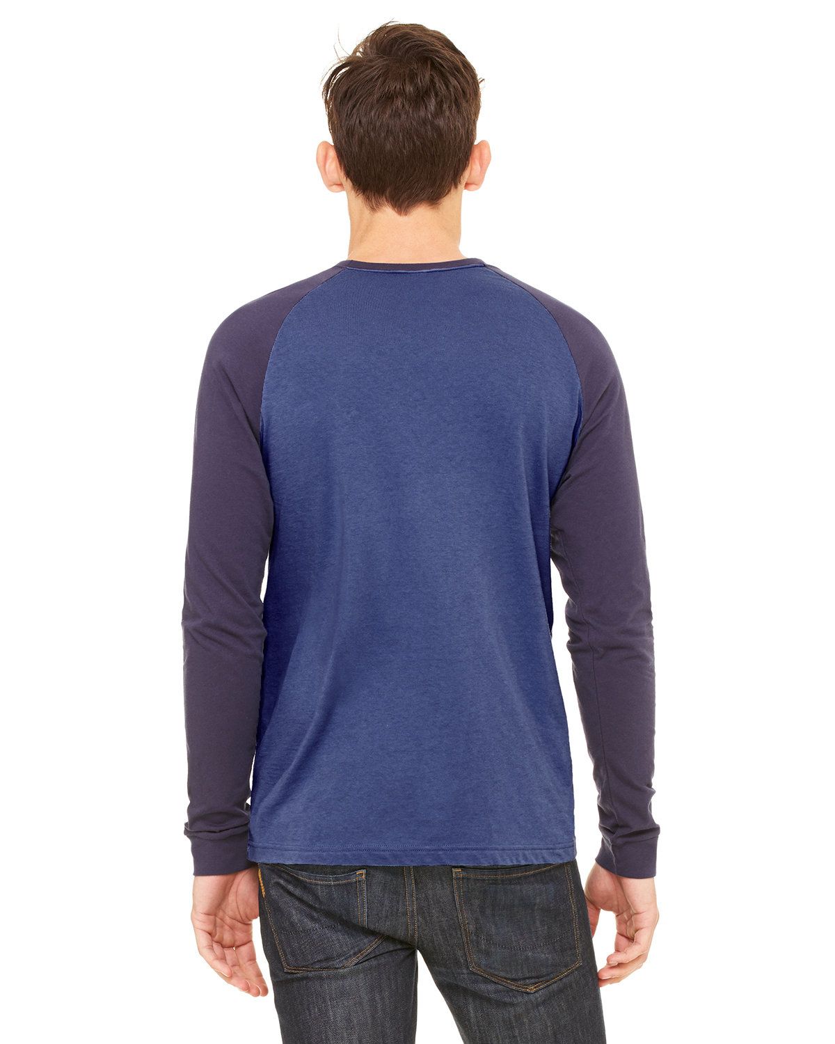 'Bella Canvas 3000C Bella + Canvas Men's Jersey Long Sleeve Baseball Tee'