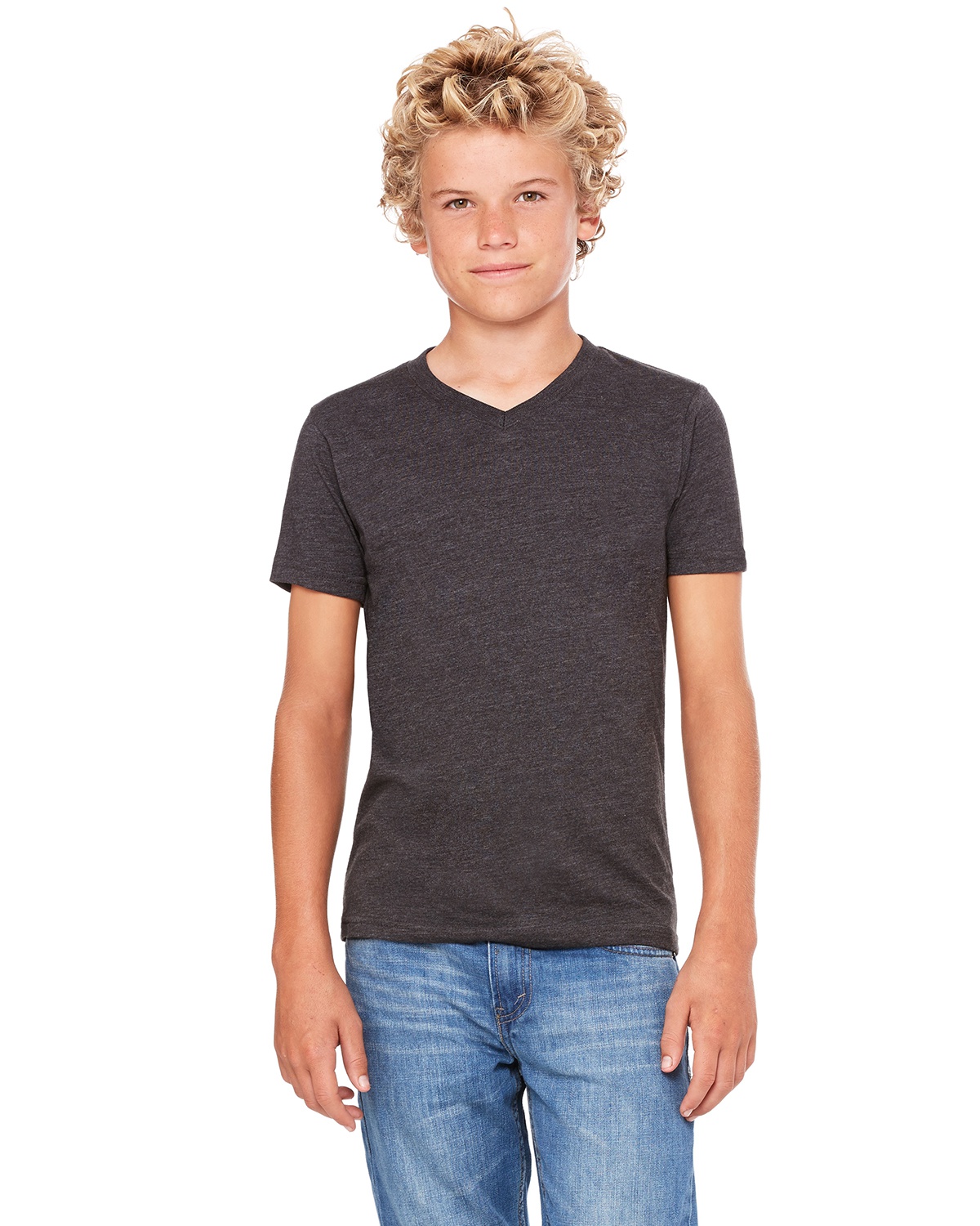 'Bella Canvas 3005Y Youth Jersey Short-Sleeve V-Neck T-Shirt'