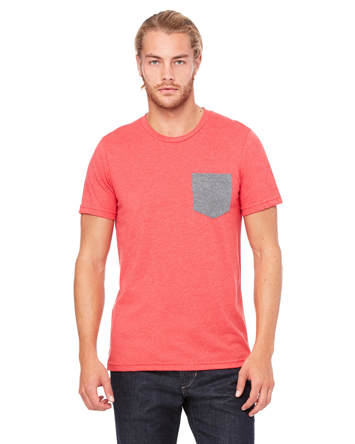 'Bella Canvas 3021 Men's Jersey Short-Sleeve Pocket T-Shirt'