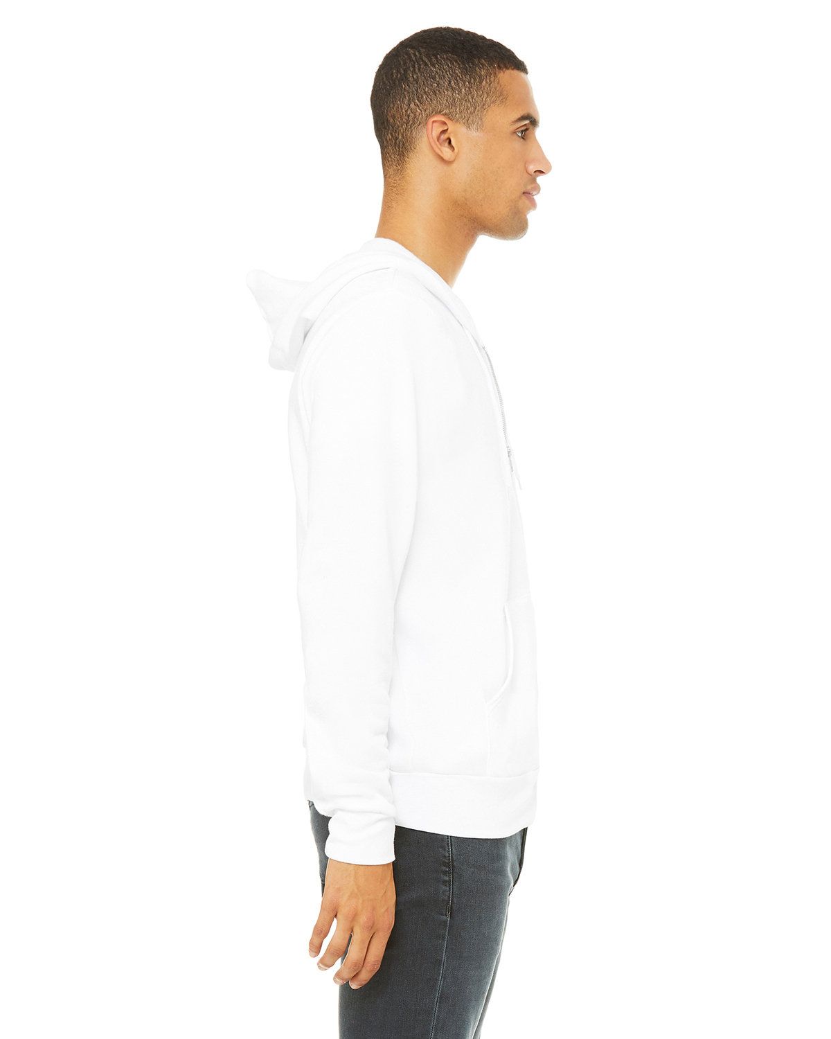 Bella + Canvas Unisex Poly-Cotton Fleece Full-Zip Hooded Sweatshirt