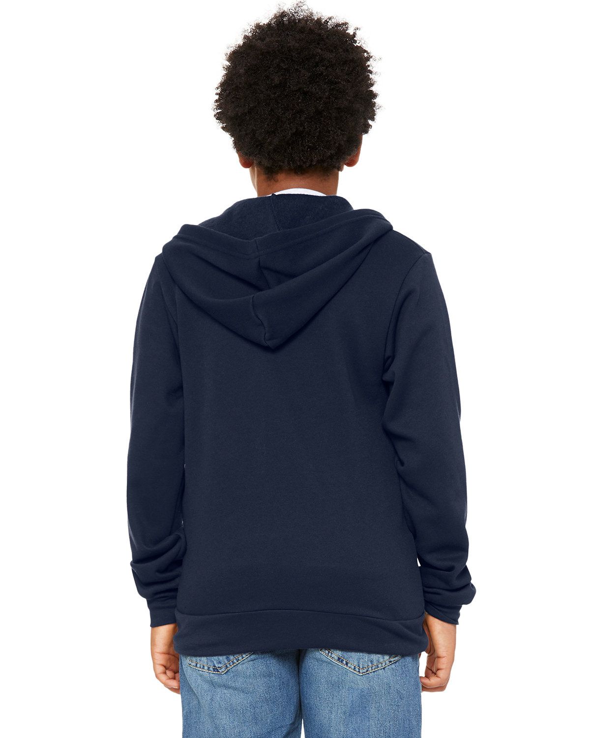 'Bella + Canvas 3739Y Youth Sponge Fleece Full-Zip Hooded Sweatshirt'