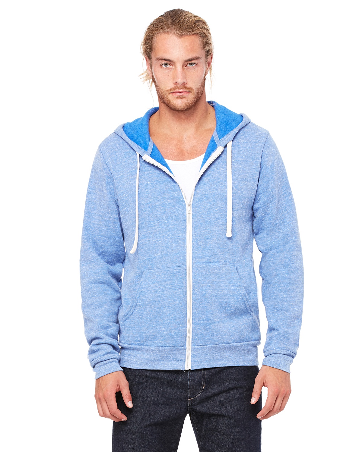 'Bella Canvas 3909 Unisex Triblend Sponge Fleece Full-Zip Hoodie'