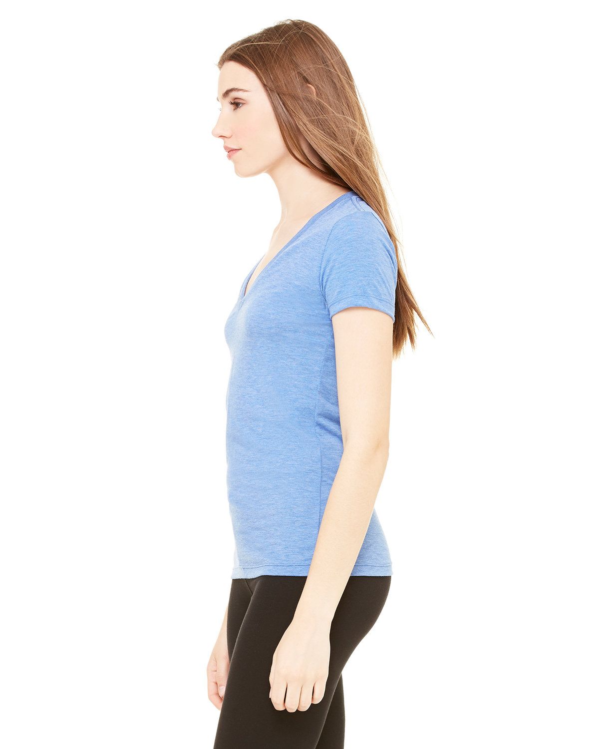 'Bella Canvas 8435 Ladies' Triblend Short Sleeve Deep V Neck T-Shirt'