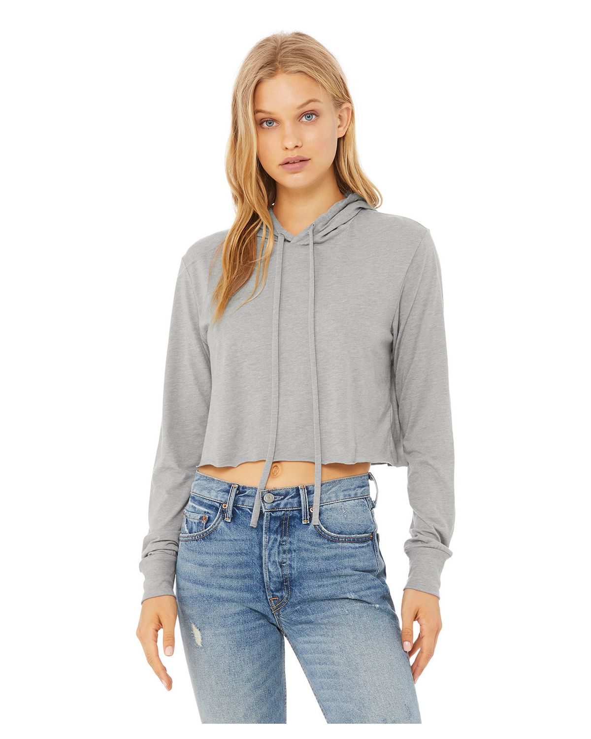 'Bella Canvas 8512 Women's Cropped Long Sleeve Hoodie'