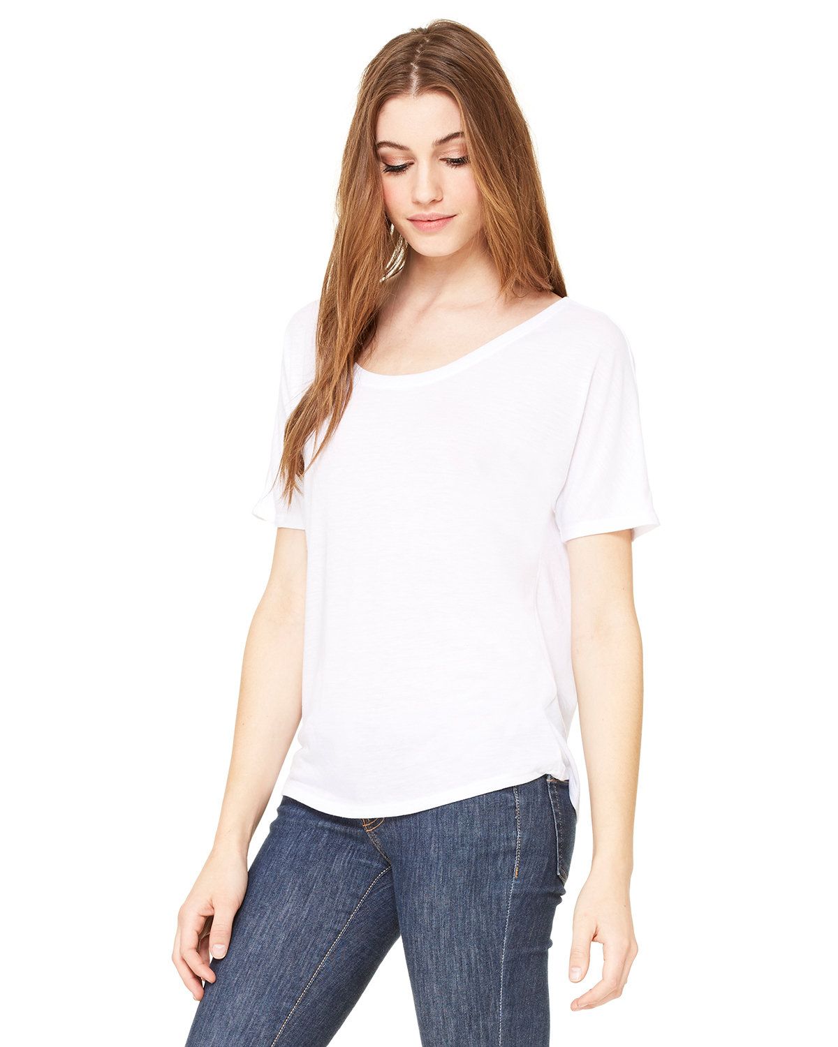 Blank BELLA CANVAS 6400 Women's Relaxed Fit White Tshirts, Very