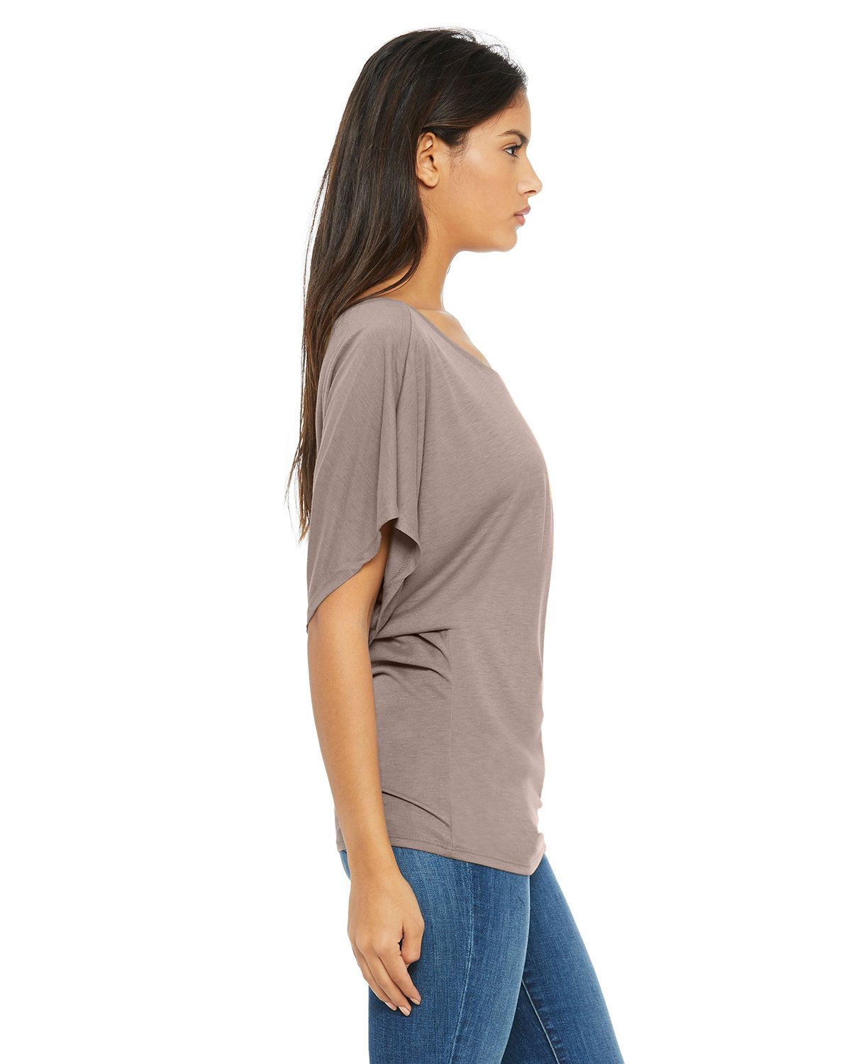 'Bella Canvas 8821 Bella + Canvas Women's Flowy Draped Sleeve Dolman Tee'
